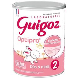 Guigoz Optipro 2 Lait Bébé en Poudre 2ème de 6 à 12 mois, 830g