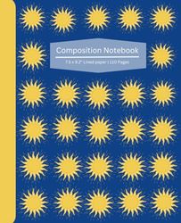 Composition Notebook Sun: Composition Notebook Golden Sun Ruled