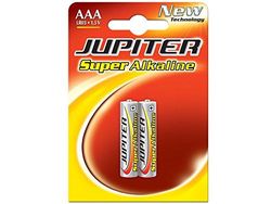 JUPITER Batterij ALC, LR03, blisterverpakking, 2 stuks, (318993), zwart, standaard