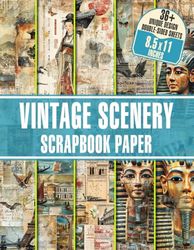 Vintage Scenery Scrapbook Paper: Elegant Decorative Craft Paper For Gift Wrapping, Journaling, Scrapbooking, Decoupage, Paper Crafts