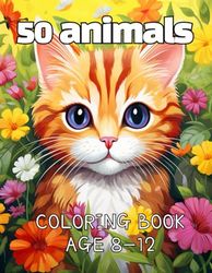 50 animals coloring book