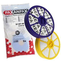 Paxanpax PFC364 Compatible HEPA Twin Pack Filter Set for Dyson DC05/08 (Pack of 2), White