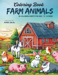 Farm coloring book for kids (children's coloring book): My Fun Farm – 50 Coloring Pages for Kids