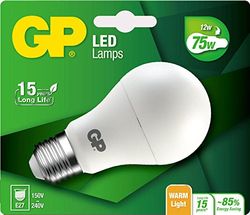 GP Battery Lampada LED E27, 12 W, Bianco, 14 x 12 x 6 cm