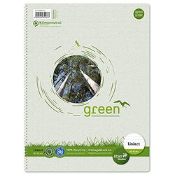 Ursus Green 608571010 College Writing Pad A4, 80 Sheets, 60 g/m² Lined 9 mm,