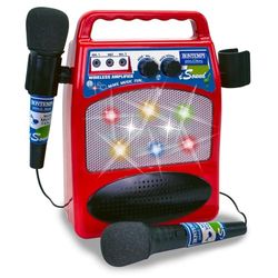 Bontempi 486000 Karaoke Portable Bluetooth with Two MP3 Microphones and Luminous Effects 58 x 63 x 37 cm, Colourful