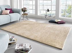 Mint Rugs Monaco Tapis de Salon à Poils Longs Doux et Moelleux à Poils Longs Flokati uni pour Chambre d'enfant, Chambre à Coucher, Bureau, Cuisine, Couloir, crème, 120 x 170 cm