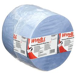 WypAll L30 Cleaning & Maintenance Blue Wiping Paper 7359 - Extra Wide & Long Jumbo Roll - 1 Blue Roll x 1,000 Blue 3 Ply Paper Wipers