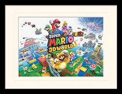 Pyramid International Super Mario (3D world) 30 x 40 cm monterad och inramad, monterad 250 GSM PAPERWRAP MDF, flerfärgad, 44 x 33 x 4 cm