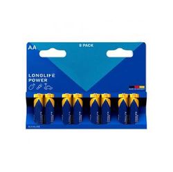 Glowster Verpakking met 8 AA-batterijen, Ø 14,5 x 50,5 mm