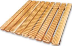 CASTELMERLINO 17 Pedana per Doccia in Legno di Larice cm 49 x 49 per Piatti Doccia 70 x 70
