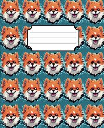 Cute Pomeranian Notebook 7.5 x 9.25" 110 Pages