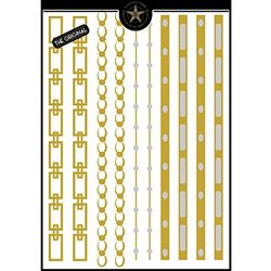 The Glam Tattoo Company – Tatouages métalliques temporaires, Couleur Or (Communication Grafica 2016 GT39)