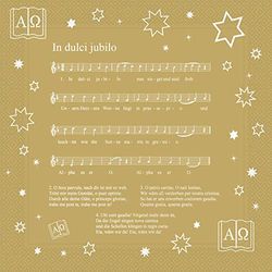 Colección Reuter 20 servilletas de 3 capas, 33 x 33 cm, con la canción de Navidad"In dulci Jubilo"