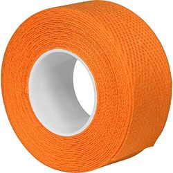 1 x VELOX styrband textil cykel racing vintage old timer bomull brun blå röd vit gul orange (orange)