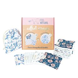 Limited Edition Set of 12 Make-Up Remover Squares + Storage Pouch - Feel Natural