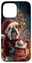 Bulldog Christmas Dog Art Holiday Design Case for iPhone 13 Pro Max