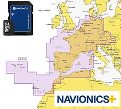 Navionics Uniseks volwassenen NN-776 NAEU646L-EUROPE, Central & West EU646L-LARGE, blanc/blauw, standaard