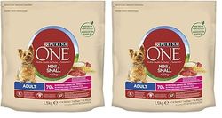 Purina One Mini e Small < 10kg Adult Crocchette Cani con Manzo e Riso, 1.5 kg (Confezione da 2)