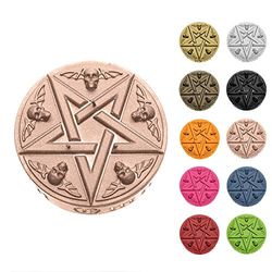 Candellana Hecho a Mano Pentagram Vela de Regalo - Divertida - Vela Decorativa - Decoración del Hogar - Regalos para Amigos - Mecha de Algodón - Tiempo de Quemado 50h - Vela Rose Gold