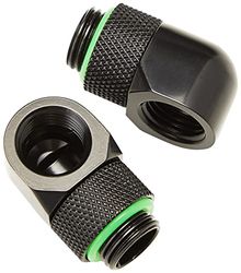 Corsair Hydro X Series, Lot de Deux Embouts Rotatifs 45° (Filetages G1/4” BSPP Standards, Mécanisme de Rotation Parfaitement Étanche, Optimisés pour les Débits Élevés) Noir