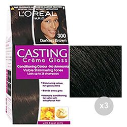 Casting Lot de 3 Crèmes Gloss 300 Brun Foncé Teinte Colorée pour Cheveux