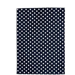 Dexam - Polka Dot Tea Towel Navy Blue, 100% Cotton, Absorbent Kitchen Towel, Machine Washable, 50 x 70cm