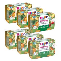 HiPP - P'tits Veggies - 2 Variétés dès 8 Mois - Pots 2x 190g - Lot de 6