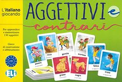 Aggettivi e contrari. Gamebox: Spiel à 2 x 65 Karten mit Adjektiven und ihren Gegensätzen, 1 Joker- und 1 Ereigniskarte + Spielanleitung