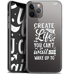 Caseink Beschermhoes voor Apple iPhone 11 Pro Max (6,5 inch) Gel HD [bedrukt in Frankrijk – iPhone 11 Pro Max – zacht – schokbestendig] Wake Up Your Life