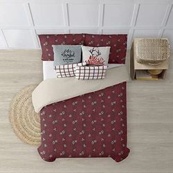 BELUM | Velvet Duvet Cover with Buttons Red Christmas 1 150 (240 x 220)