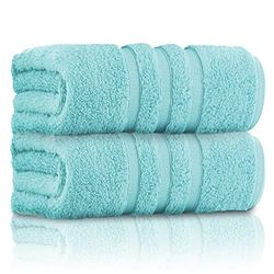 GC GAVENO CAVAILIA Serviettes de Bain | 550 g/m² Extra Large | Lavables et absorbantes | Drap de Bain en Coton égyptien, Aqua