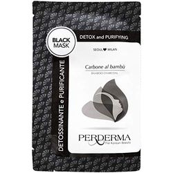 Perderma Korean Detox & Purifying Black Sheet Mask with Bamboo Charcoal, Perfect for combating blackheads, enlarged pores, and oily skin - 25 ML