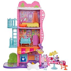 Enchantimals, Coffret Appartement avec 1 Poupée Palmer Poméranien, 1 Figurine du Chien Pommy et Accessoires, Jouet Enfant , Dès 4 Ans, HJH65