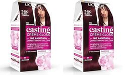 L'Oréal Paris Casting Crème Gloss, Semi-Permanent Hair Dye, Radiant & Natural Colour, Shade: Black Cherry 360 (Pack of 2)