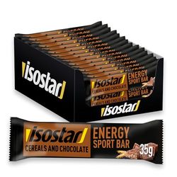 Isostar - Barres Energy Sport Bar saveur Chocolat - Barres Énergétiques Source de Glucides - Apport en Energie - Lot de 30 barres