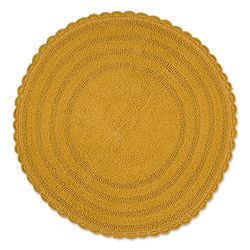 DII Crochet Collection Tapis de Bain réversible, Rond, 70 cm de diamètre, Miel doré