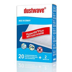 dustwave® 54590102-20 sacchetti per aspirapolvere, prodotti in Germania, con microfiltro incluso