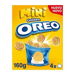 Oreo Golden Mini Galletas de Vainilla Rellenas de Crema Sabor Vainilla 160g