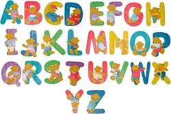 Bieco 23021930-26 houten letters A - Z met beer - motieven, ca. 10 cm