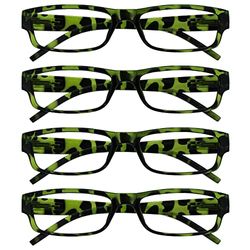 The Reading Glasses Company Gafas De Lectura Verde Carey Lectores Valor Pack 4 Mujeres Señoras Uvr4Pk009 +1,50 4 Unidades 88 g