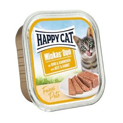 Happy Cat Minkas Duo Paté di manzo e coniglio 100 g