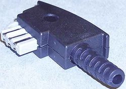 e+p T 60 TAE (f) zwarte kabelconnector - kabelconnector (TAE (f), zwart, 1 stuks)