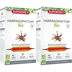 SuperDiet Harpagophytum bio Souplesse et Mobilité 20 ampoules de 15ml soit 300ml (Lot de 2)