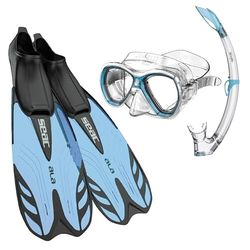 SEAC Set TRIS Snorkelen, vleugelvinnen, elbe, snorkeltribe, geschikt voor snorkelen en duiken voor volwassenen en kinderen, uniseks, 44/45