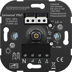 EBROM EB-LED-3-150/1002-PRO - Dimmer universale a LED, colore: Nero