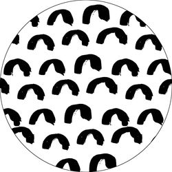 Bonateks, Runt digitalt tryckt musmatta, halkfri undersida, för kontor och hem, diameter: 22 cm