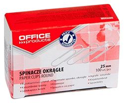 Spinacze biurowe 25mm okragle 100 sztuk