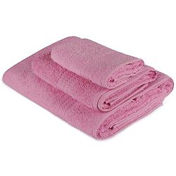 WELL HOME MOBILIARIO & DECORACIÓN Pink Towel Set (3 Piece)