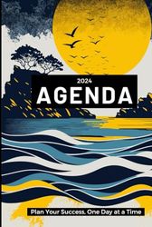 Hardcover - Agenda 2024 Hourly Appointment Organizers for Professionals - 368 pages Notebook Daily Planner